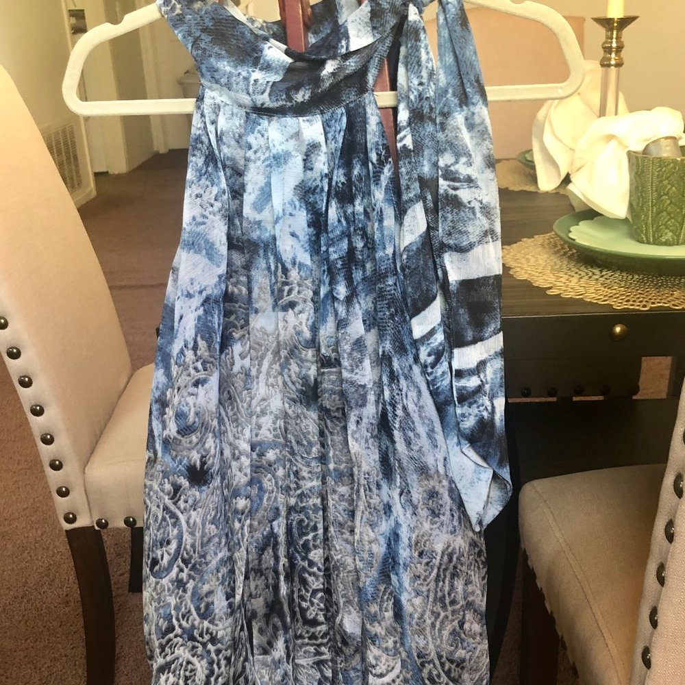 Alberto Makali Pattern Necktie Dress